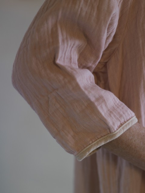 Blush-Taupe Muslin Long Dress