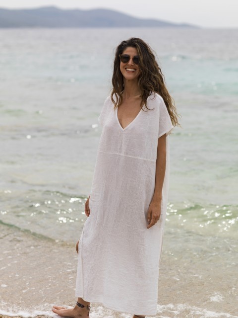 Off White Sile Classic Caftan