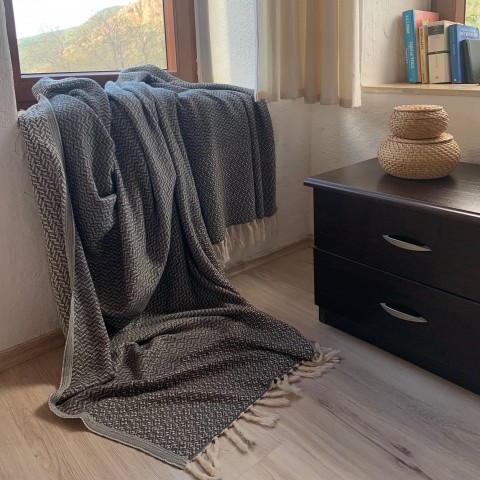 Dark Grey Double Sided Blanket