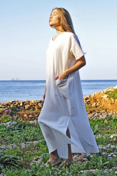 White Sile Caftan