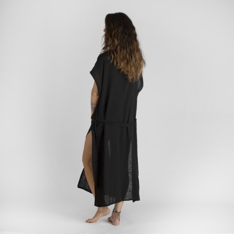 Cotton Gauze Long Beach Cover Up