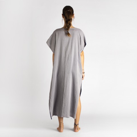 Cotton Gauze Long Beach Cover Up