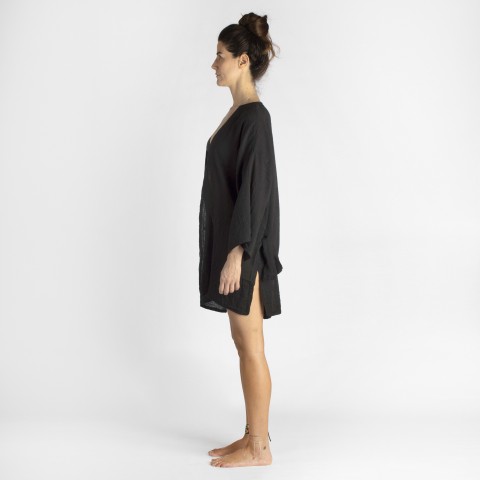 Cotton Gauze Short Beach Cover Up