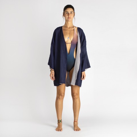 Cotton Gauze Short Beach Cover Up