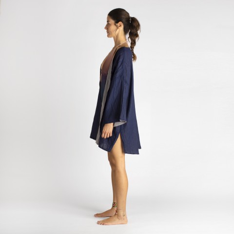 Cotton Gauze Short Beach Cover Up