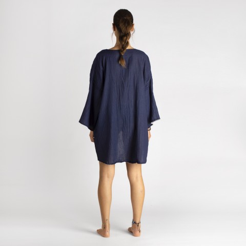 Cotton Gauze Short Beach Cover Up