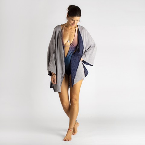 Cotton Gauze Short Beach Cover Up