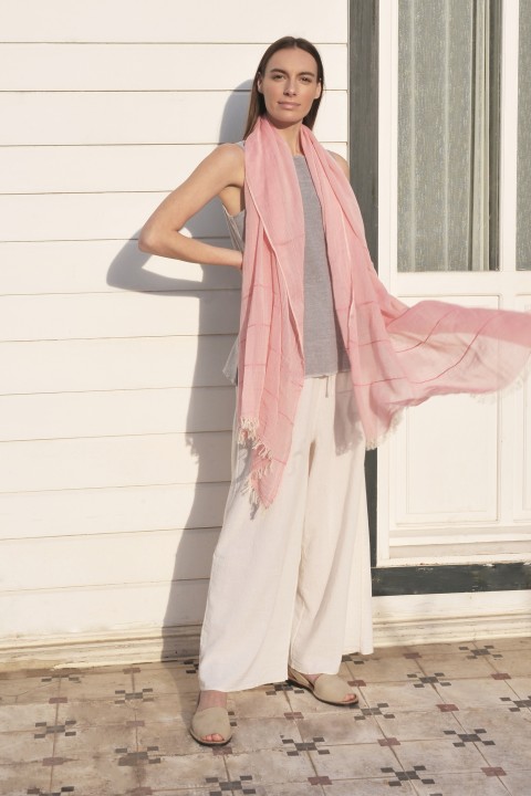 Pink Helen Gauze Scarf