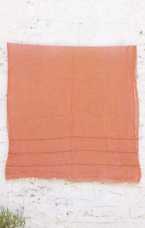 Orange Helen Gauze Scarf