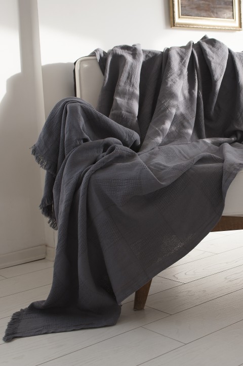 Charcoal shop grey blanket
