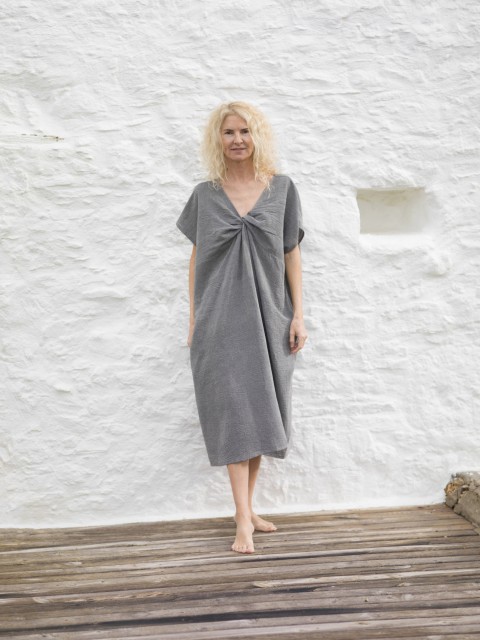 Charcoal Sile Twist Dress