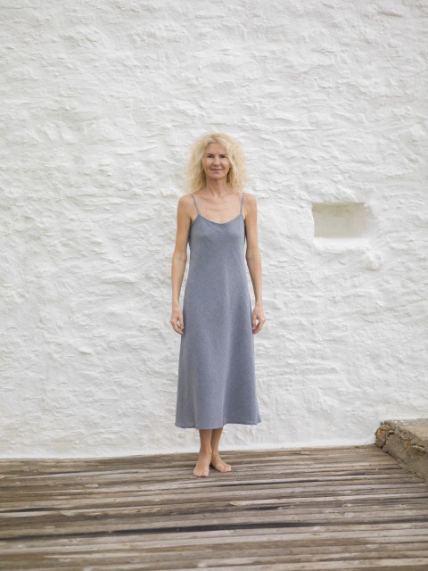 Marine Sile Basic Slip Dress