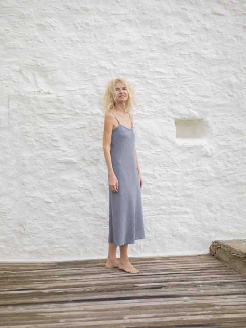 Marine Sile Basic Slip Dress