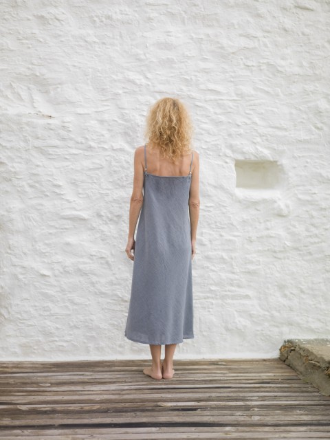 Marine Sile Basic Slip Dress