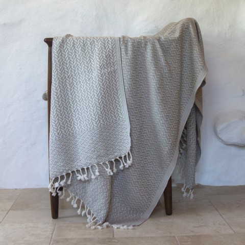 Light Grey Double Sided Throw