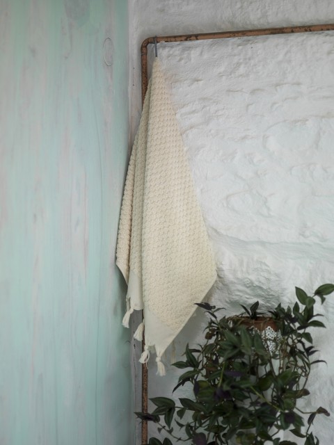 Natural Dotted Terry Hand Towel