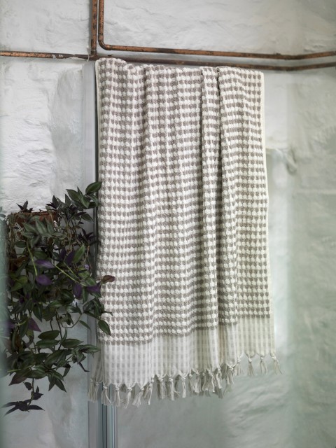 Taupe Dotted Terry Bath Towel