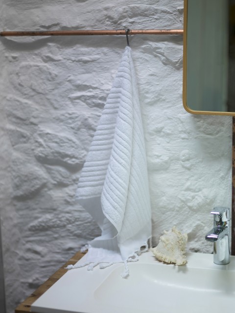 White Ottoman Terry Hand Towel