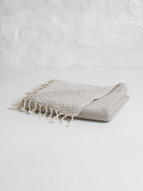 Beige Double Sided Throw