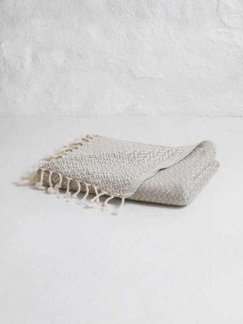 Beige Double Sided Throw