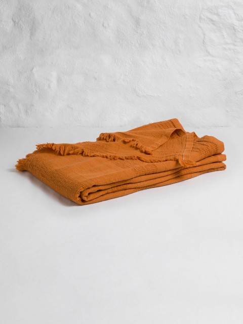 Orange Linen Blanket