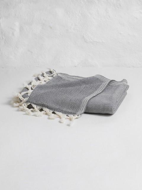 Dark Gray Pebble Throw