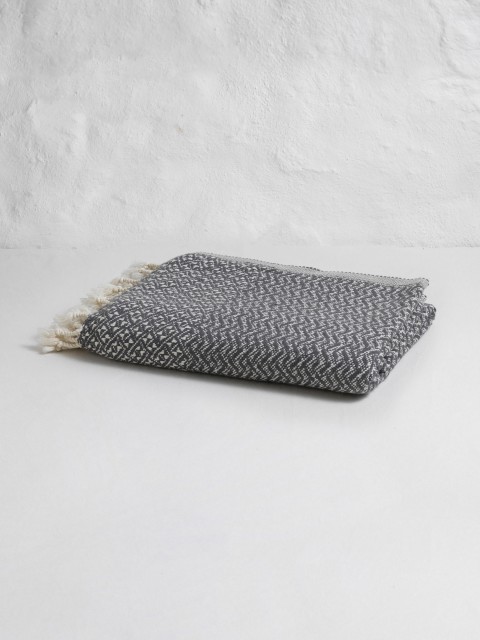 Dark Grey Double Sided Throw