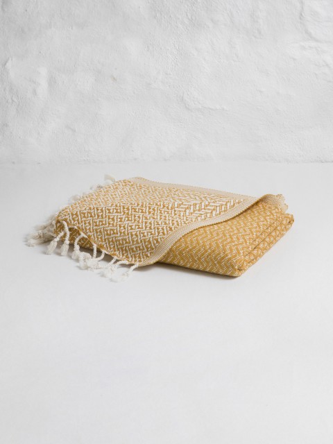 Mustard Double Sided Throw