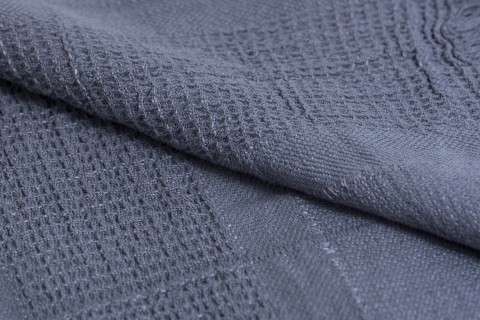 Dark Grey Linen Blanket