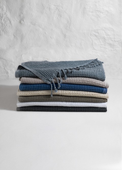 Dark Grey Waffle Bath Towel