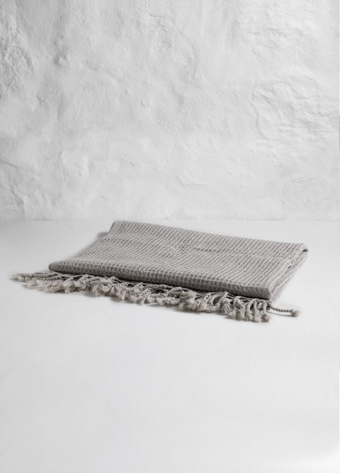 Light Grey Waffle Bath Towel