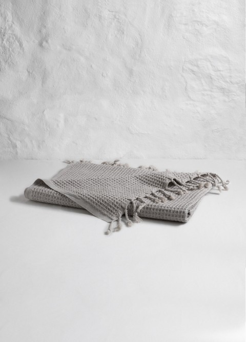 Light Grey Waffle Bath Towel