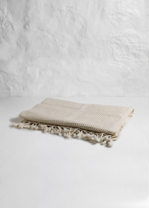 Natural Waffle Bath Towel