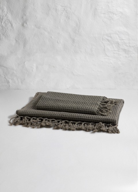 Khaki Waffle Bath Towel