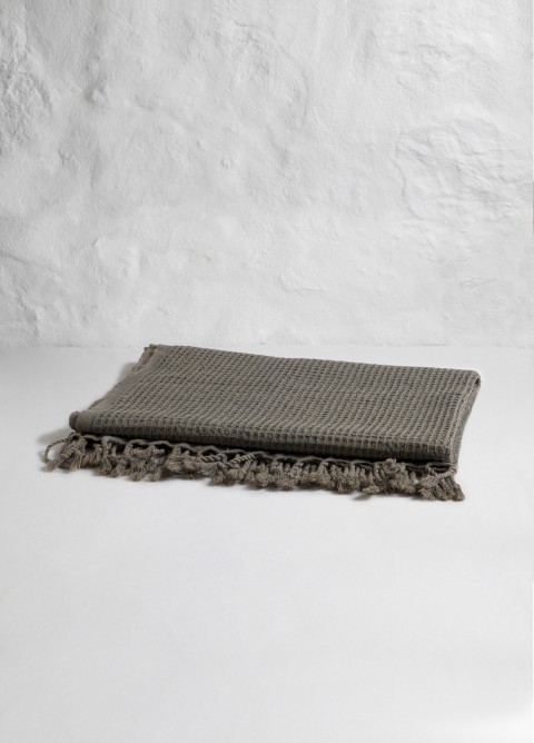 Khaki Waffle Bath Towel