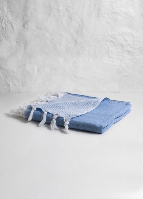 Blue Plain Turkish Towel