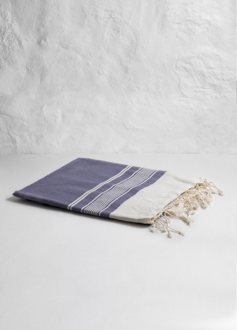  Grey Blue Olympos Turkish Towel