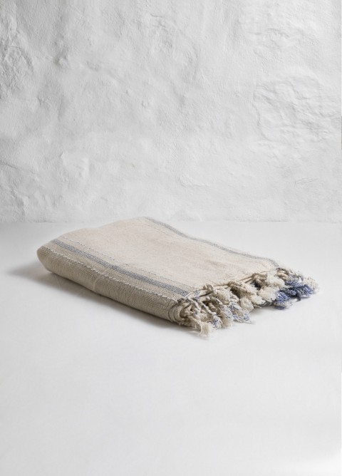 Natural Marine Linen Turkish Towel