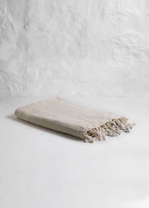 Natural Gray Linen Turkish Towel