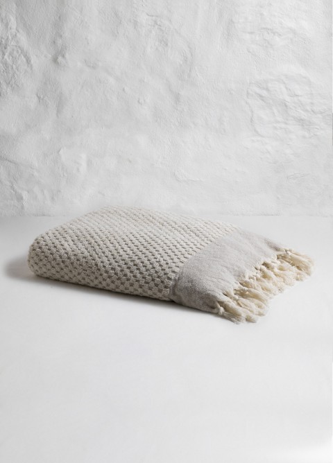 Natural/Taupe Dotted Terry Bath Towel