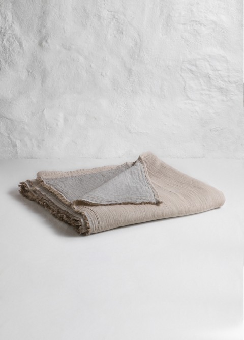 Taupe-Grey Muslin Blanket