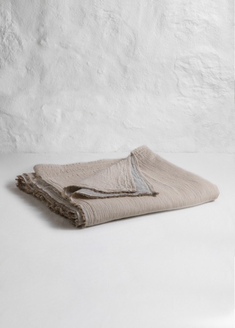Taupe-Grey Muslin Blanket