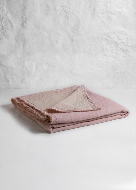 Blush-Taupe Muslin Blanket