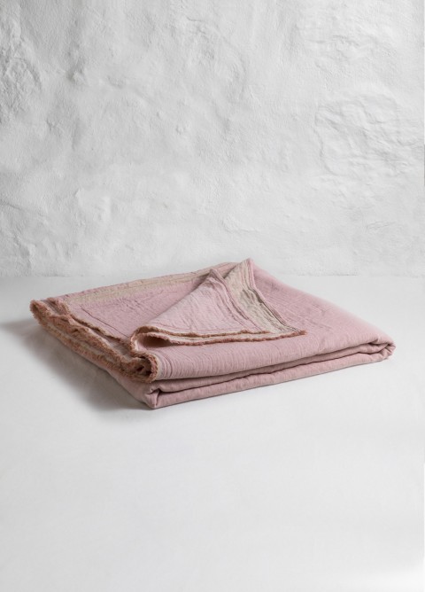 Blush-Taupe Muslin Blanket