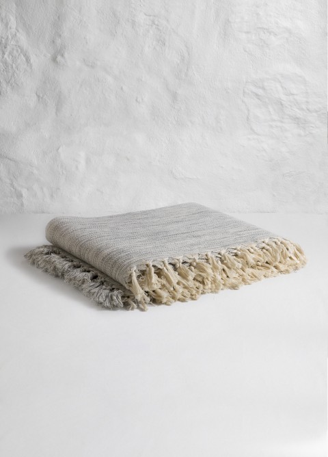 Grey Plain Throw