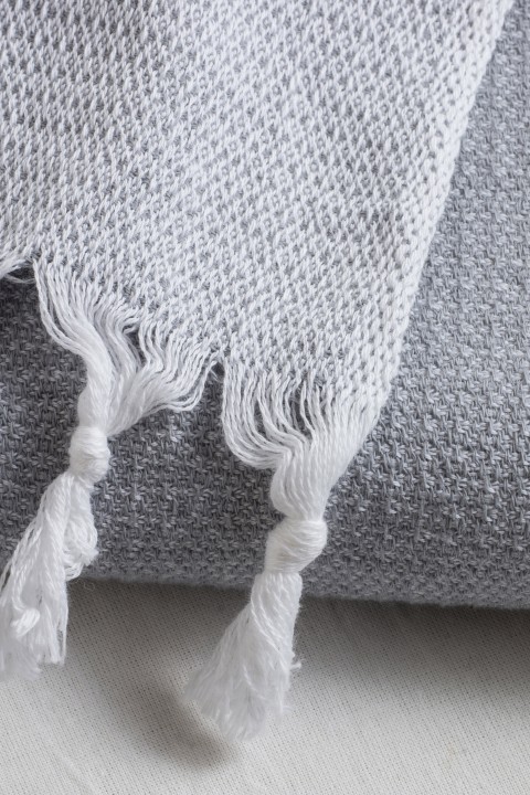 Light Gray Plain Turkish Towel