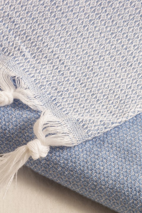 Blue Plain Turkish Towel