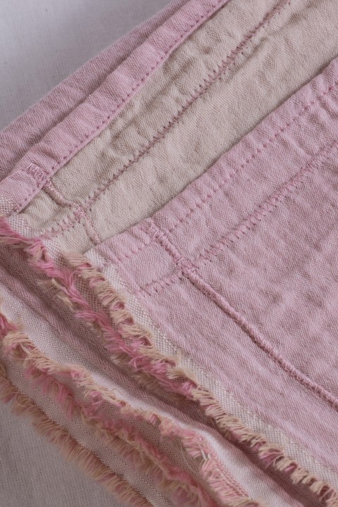 Blush-Taupe Muslin Blanket