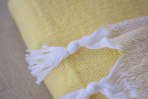 Yellow Plain Turkish Towel