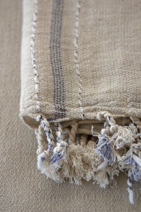 Natural Marine Linen Turkish Towel